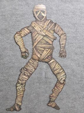 Vintage 1995 Beistle Halloween Jointed Mummy Zombie Cut Out Poseable 41"